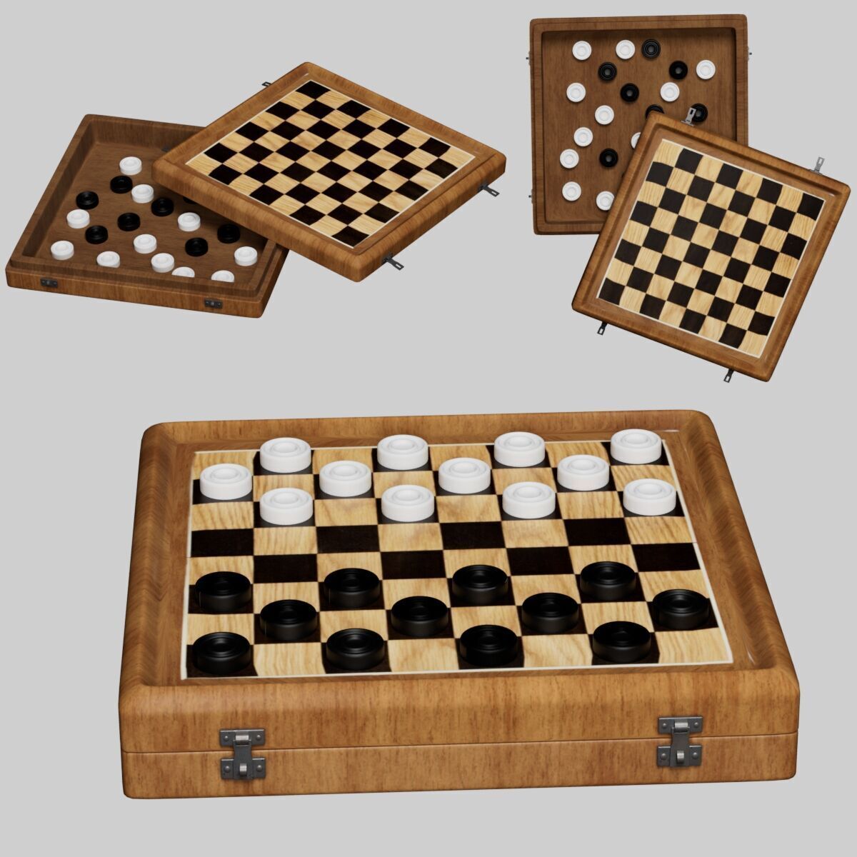 3d model cheskers Low-poly 3D model_19