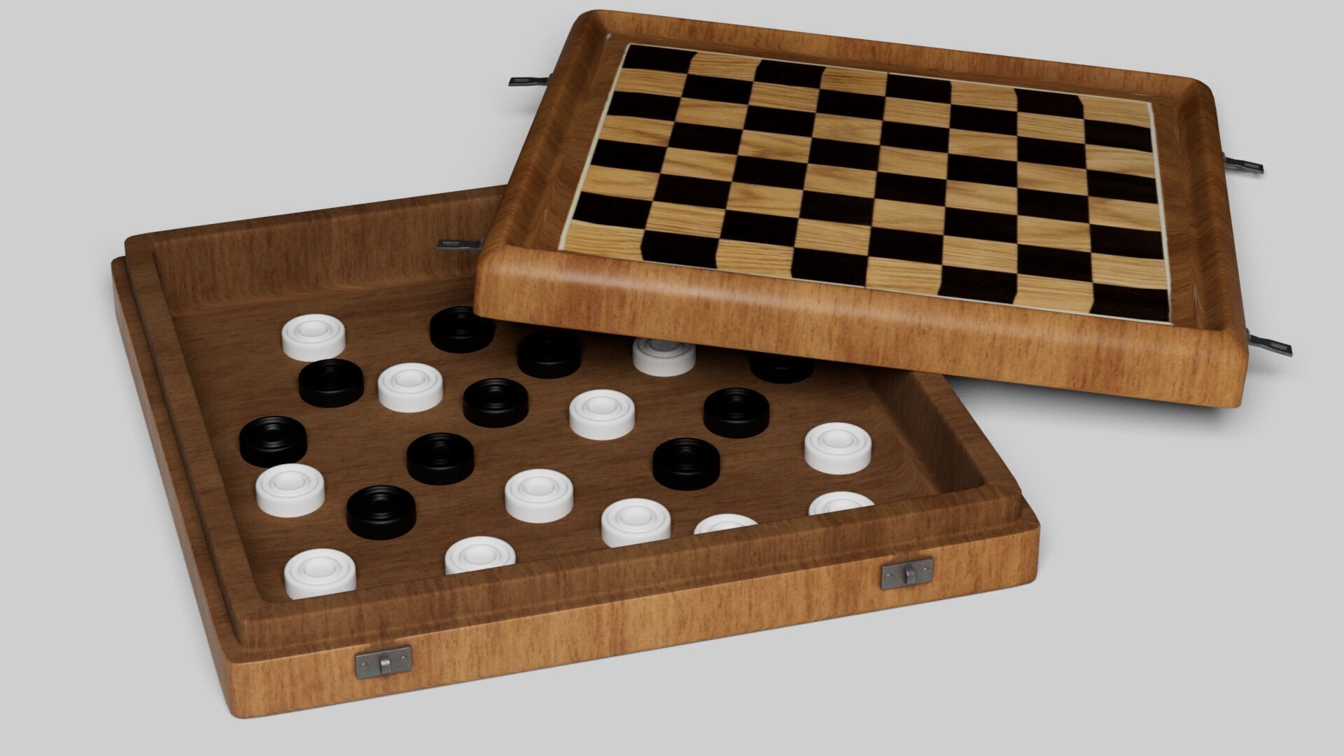 3d model cheskers Low-poly 3D model_10