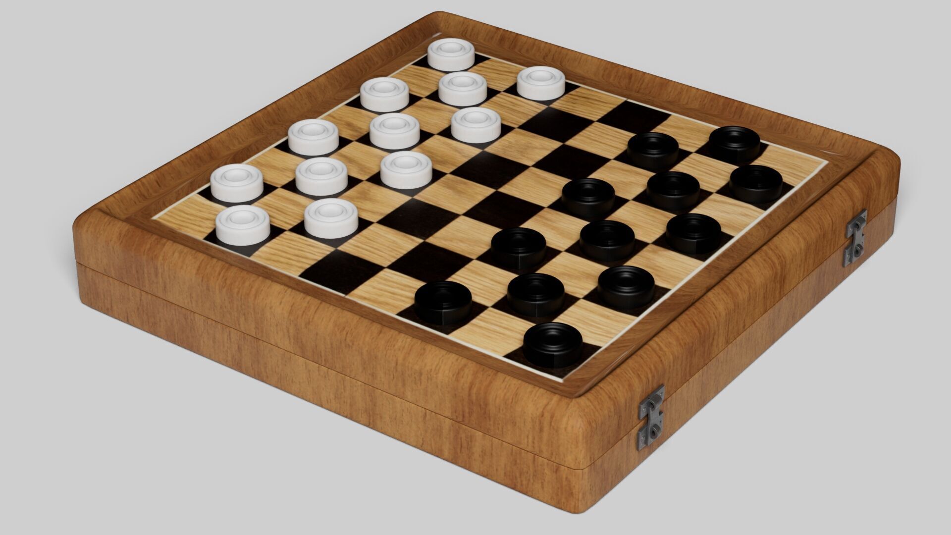 3d model cheskers Low-poly 3D model_9