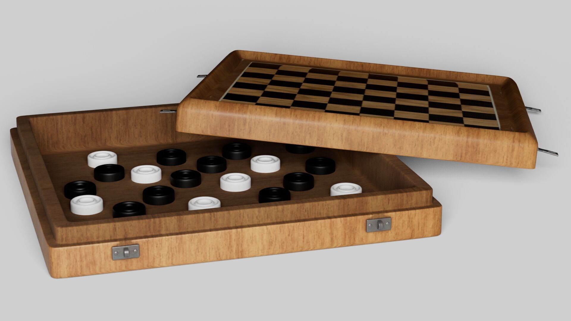 3d model cheskers Low-poly 3D model_11