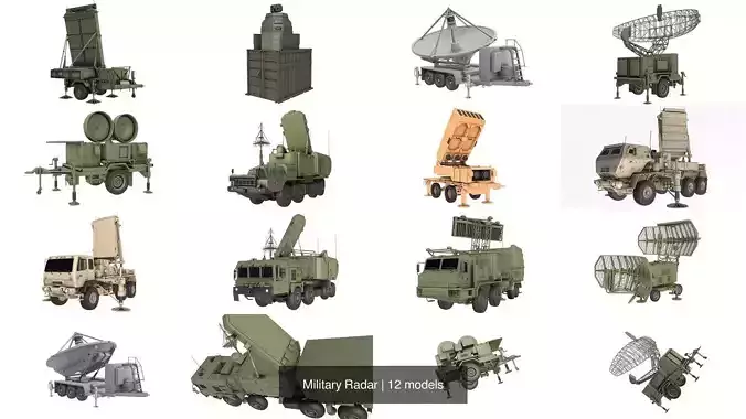 Military Radar 3D Model Collection