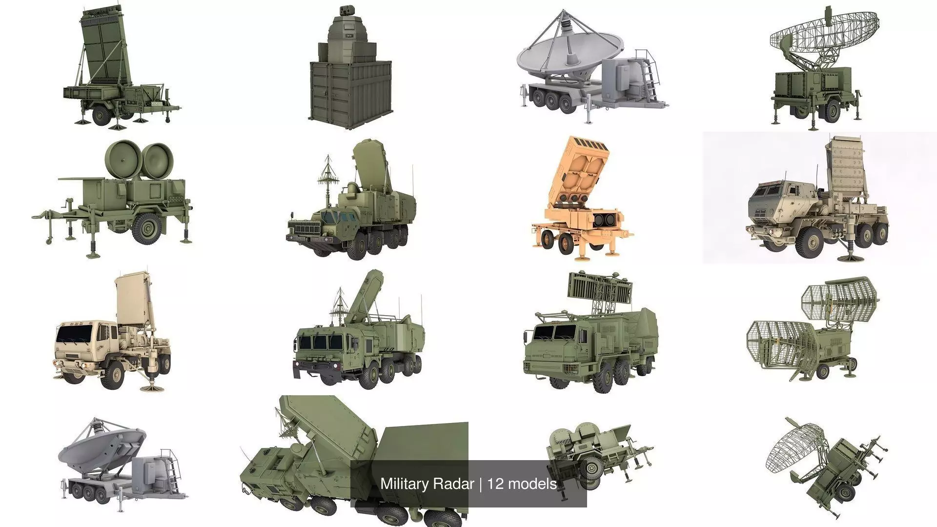 Military Radar 3D Model Collection_0