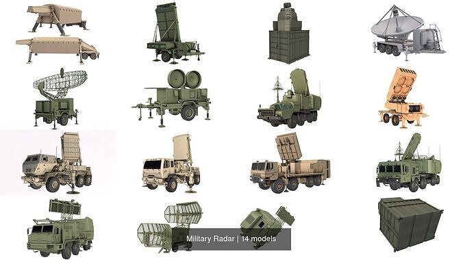 Military Radar 3D Model Collection