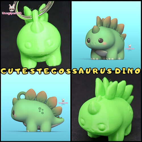 Cute Stegossaurus Dino 3D print model