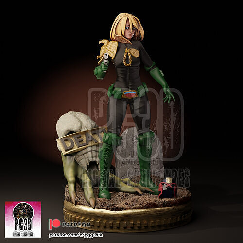 Judge Anderson - Dredd - 1TO10 STL FILE 3D PRINT MODEL 3D print model