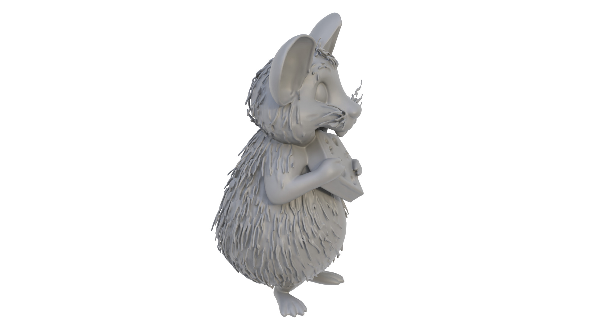 Mouse with cheese 3D model_6