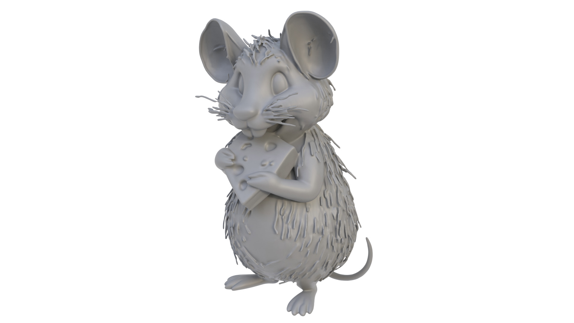 Mouse with cheese 3D model_8