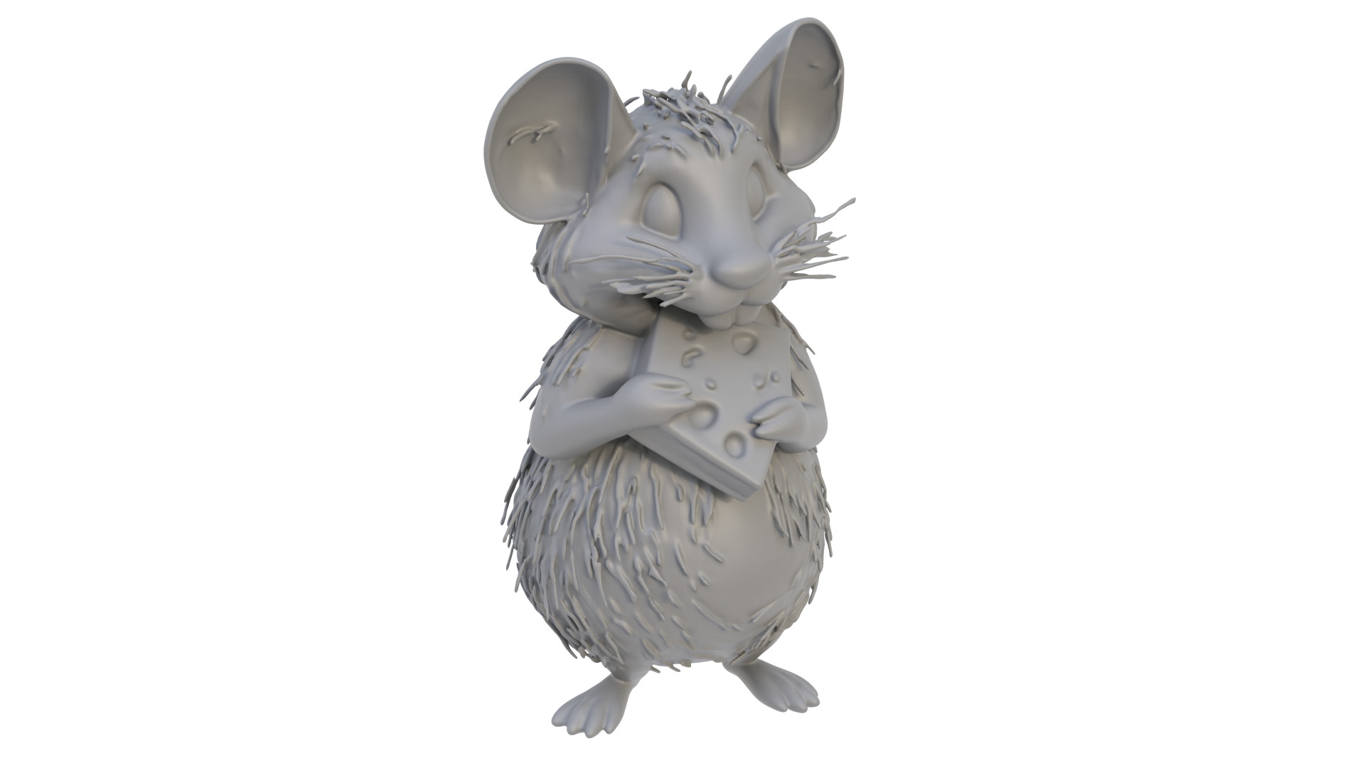 Mouse with cheese 3D model_7