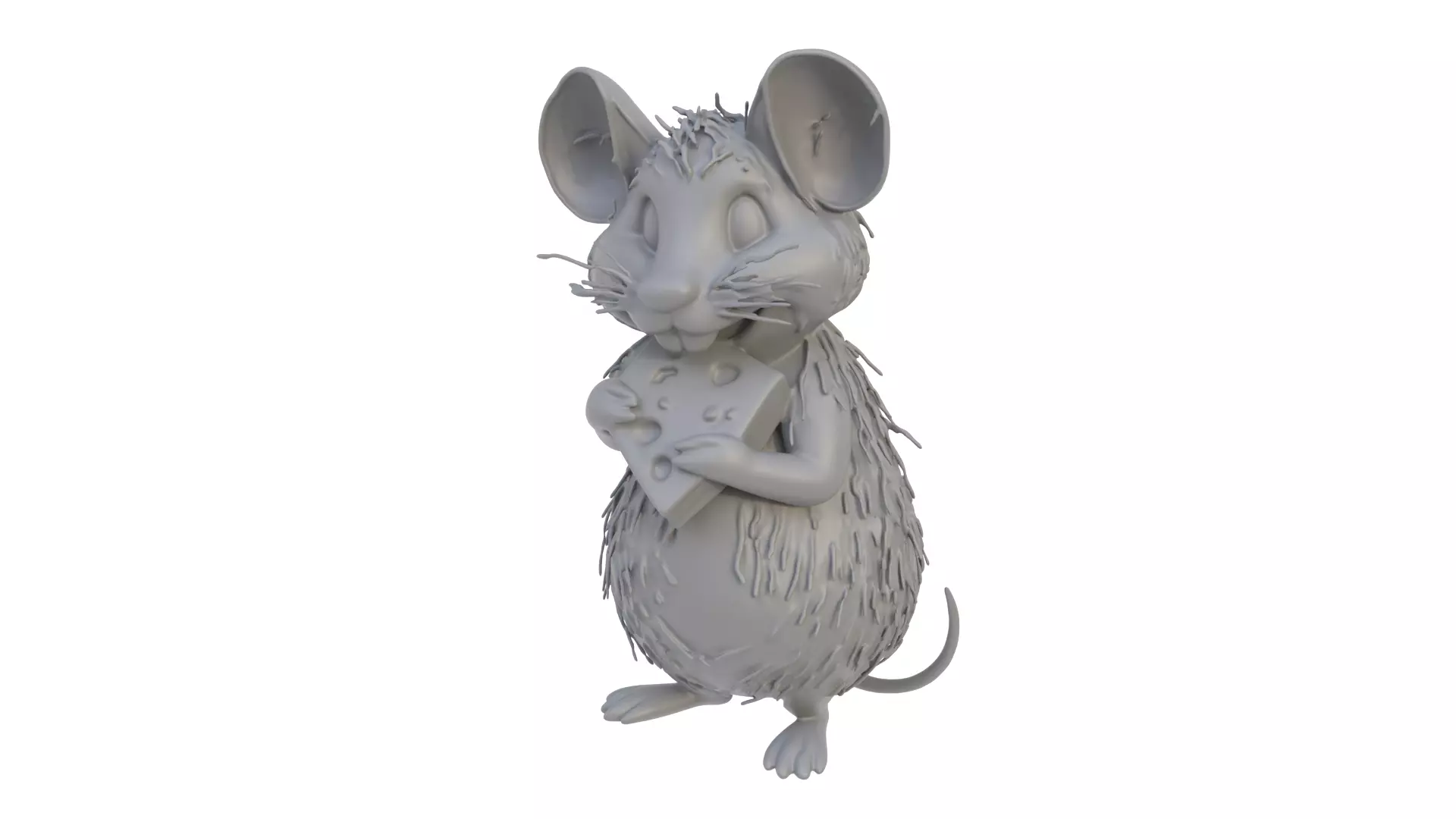 Mouse with cheese 3D model_0
