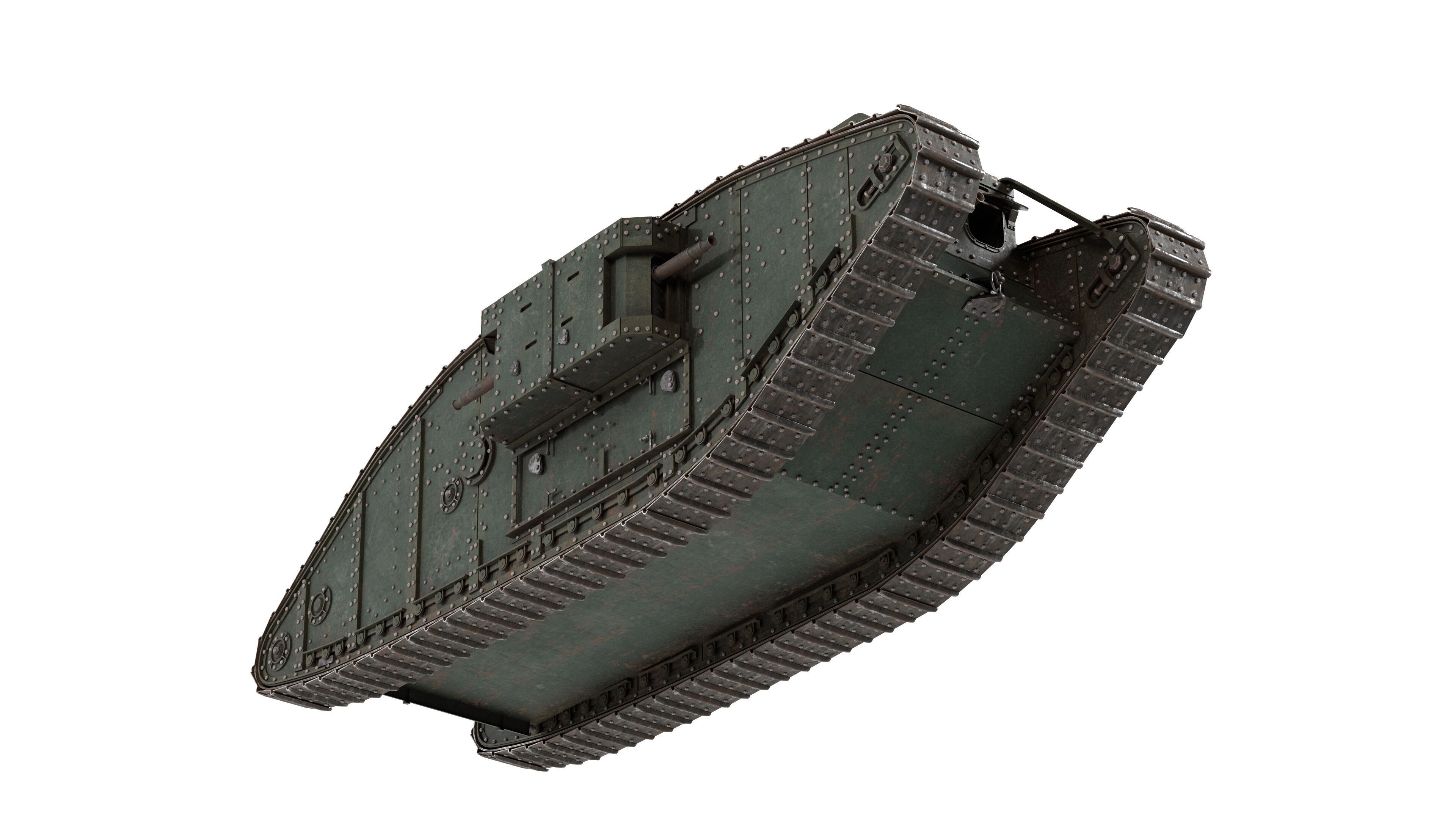 Mark IV Female Tank Low-poly 3D model_7