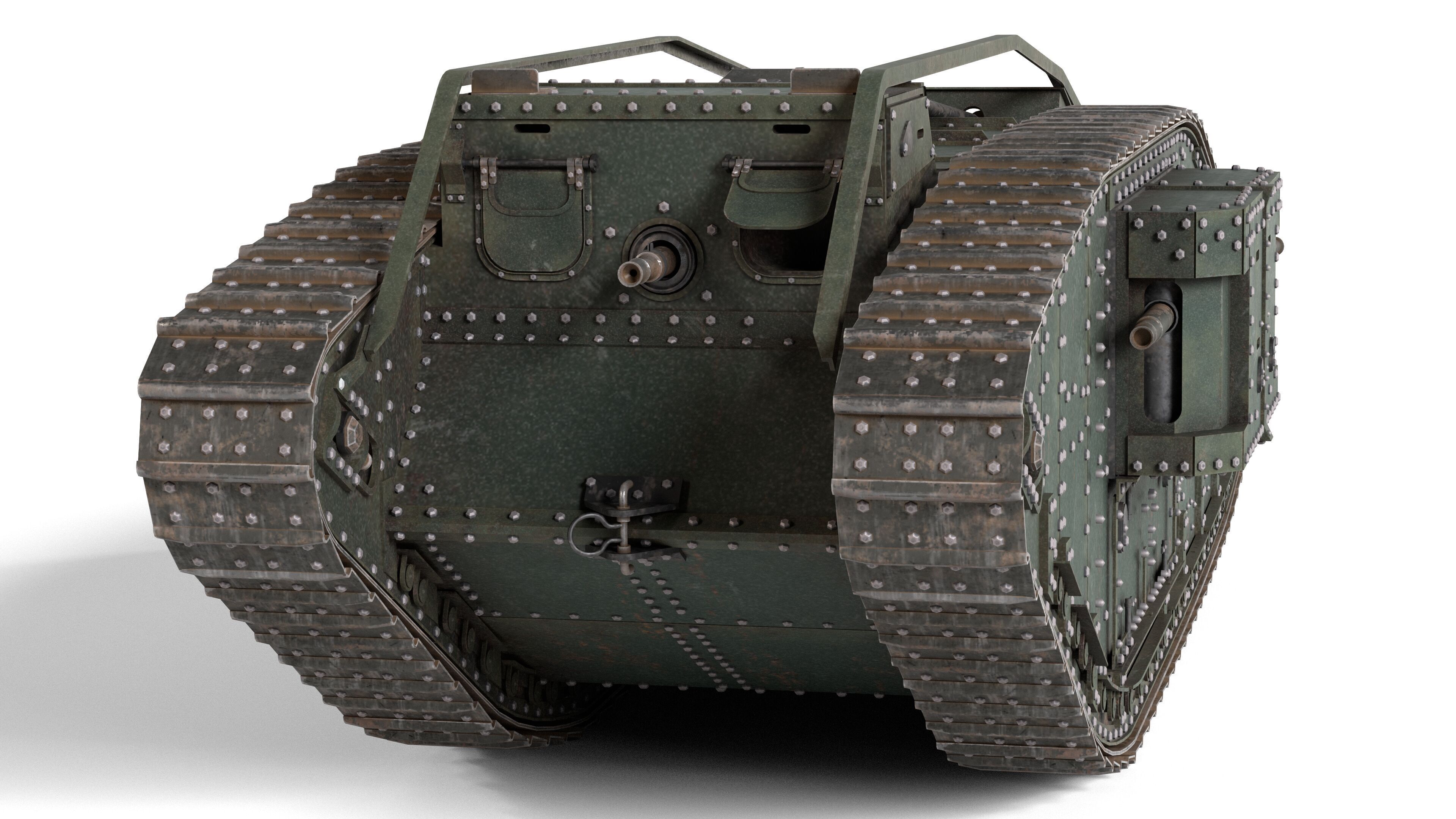 Mark IV Female Tank Low-poly 3D model_3