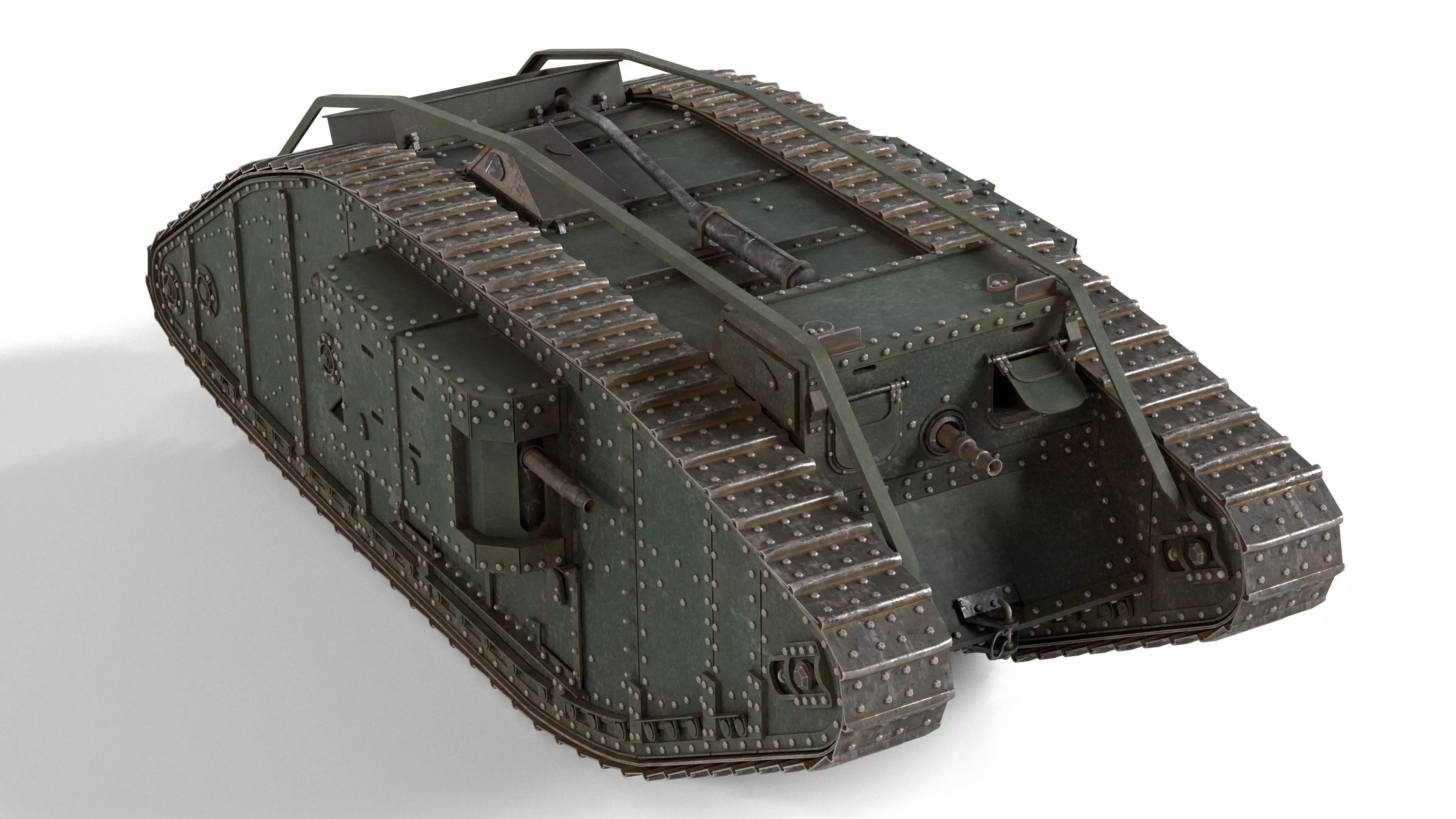 Mark IV Female Tank Low-poly 3D model_0