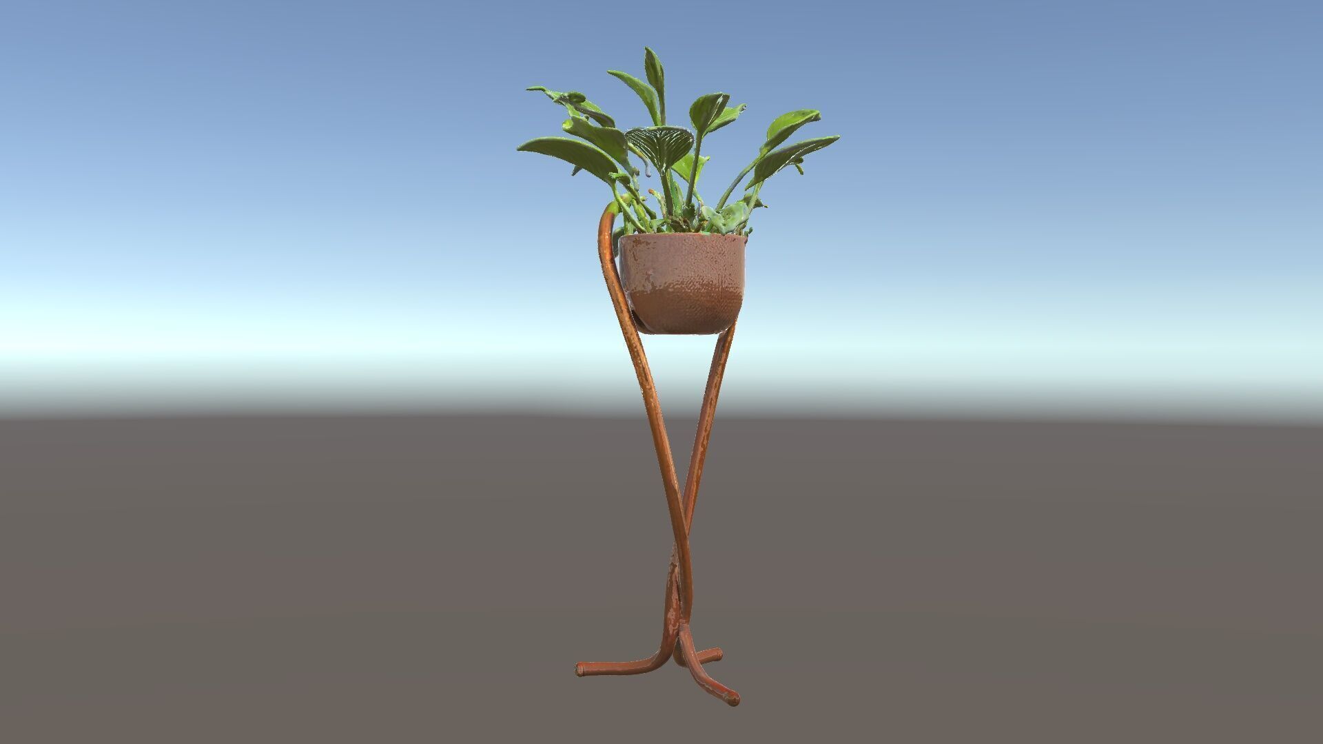 Modern Plant Stand with Green Foliage Model Pack Low-poly 3D model_35