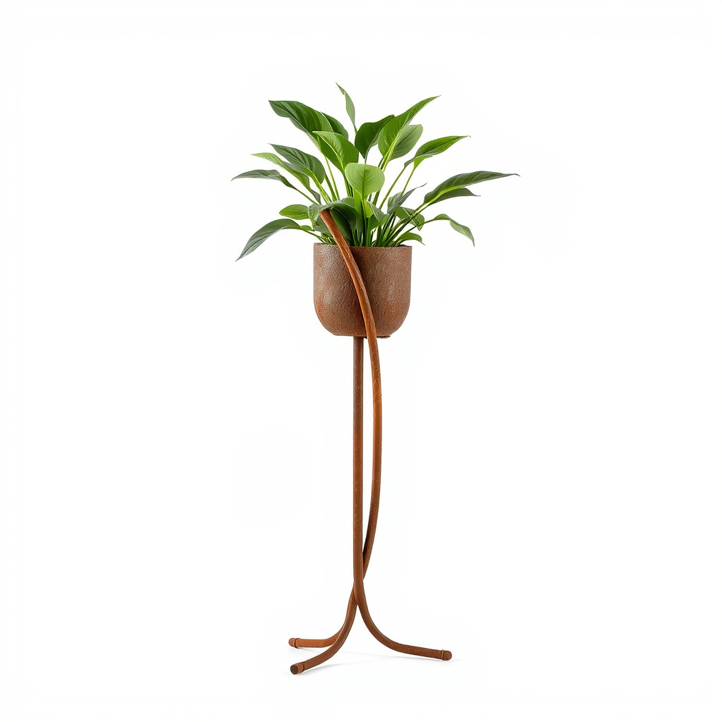 Modern Plant Stand with Green Foliage Model Pack Low-poly 3D model_3