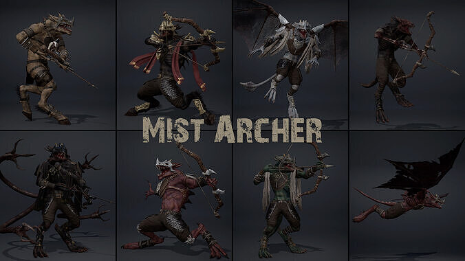 Mist Archer Low-poly 3D model
