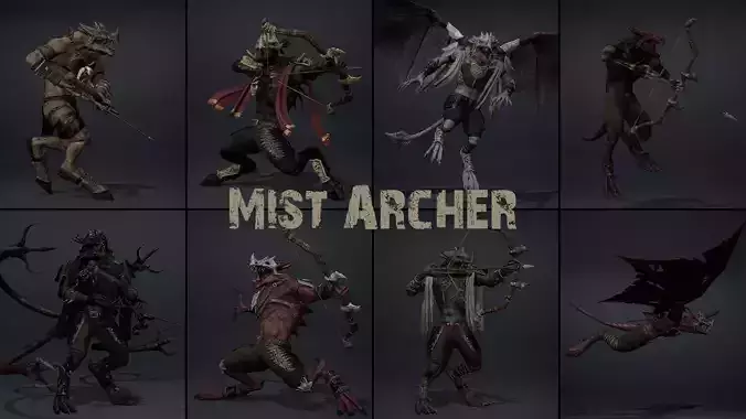 Mist Archer Low-poly 3D model