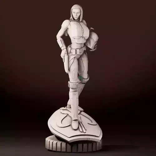Bo Katan - Mandalorian - 1TO10 STL FILE 3D PRINT MODEL 3D print model