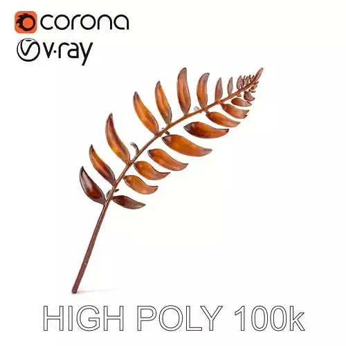 Realistic Fern Leaf D Model Pack for Versatile Applications