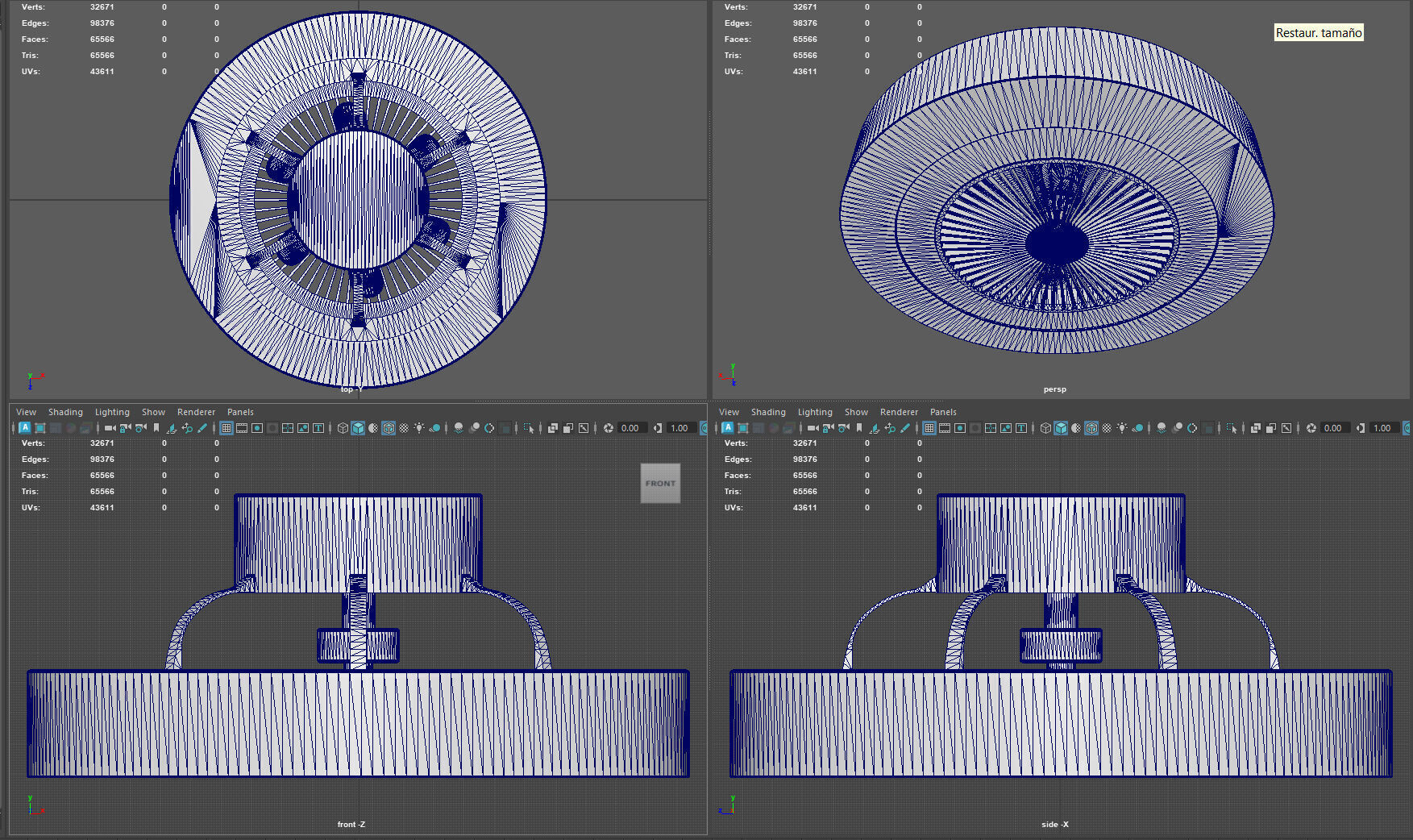 Modern Ceiling Fan with Enclosed Blades 3D model_14