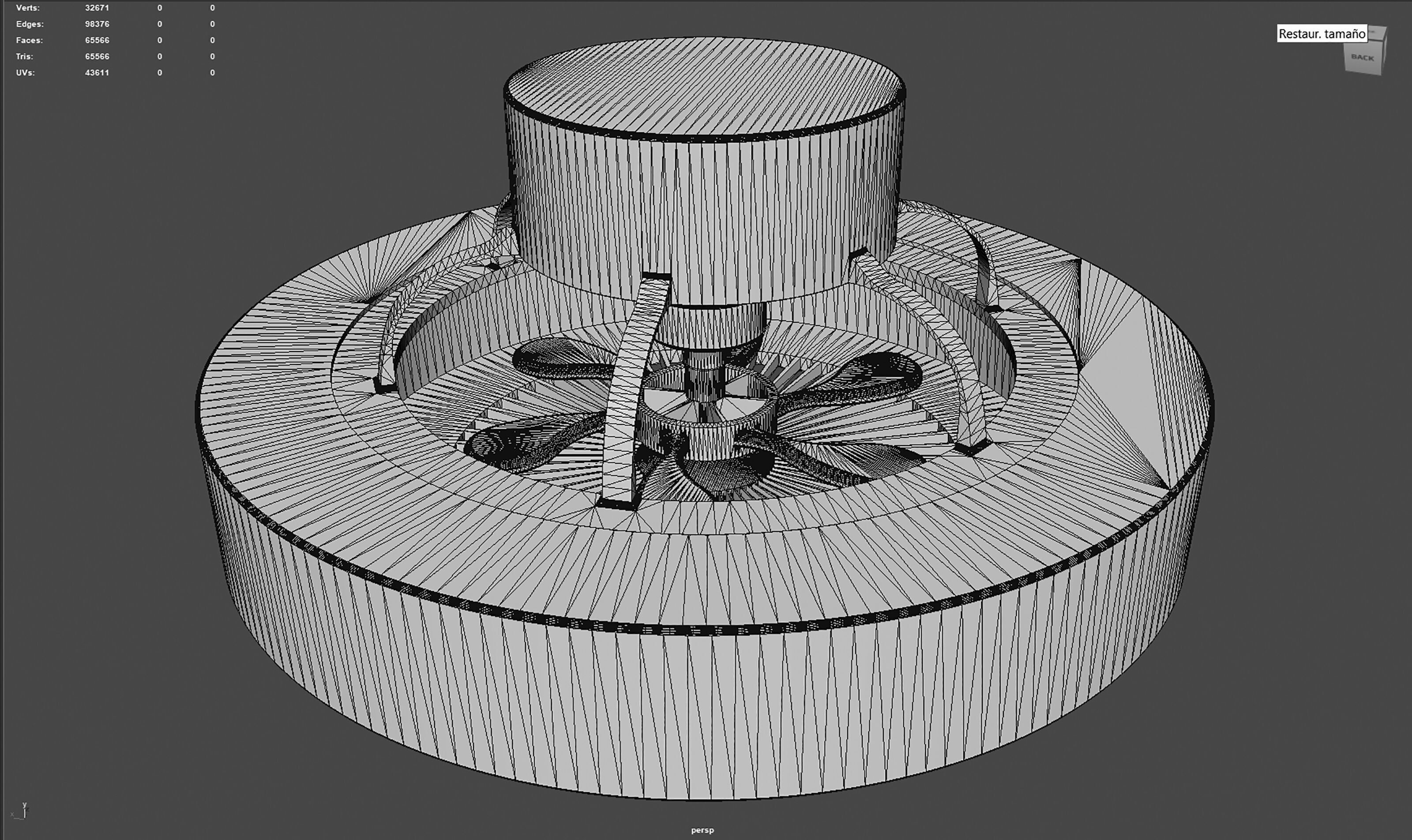 Modern Ceiling Fan with Enclosed Blades 3D model_16