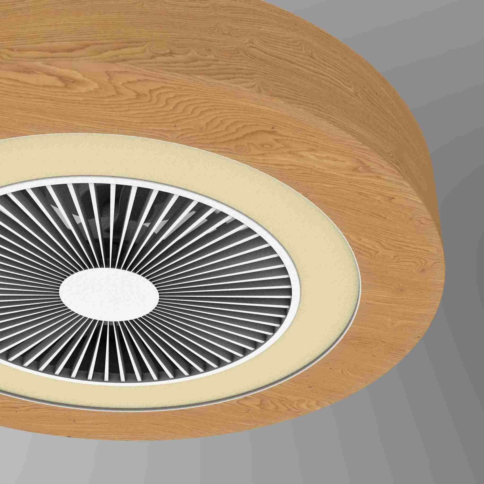 Modern Ceiling Fan with Enclosed Blades 3D model_7