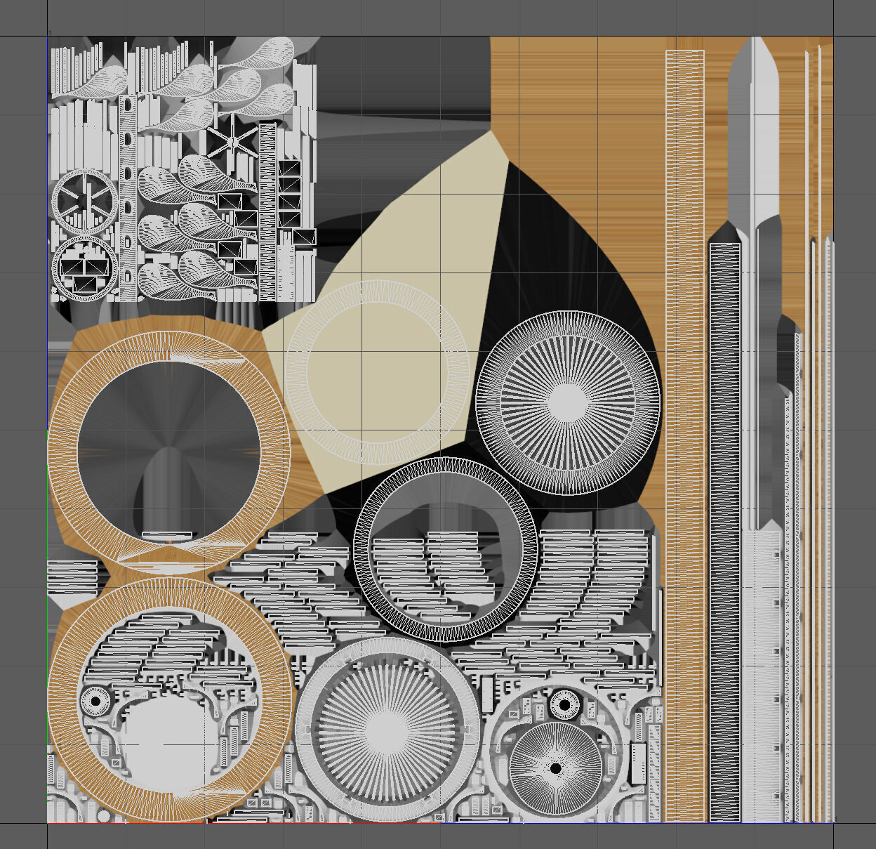 Modern Ceiling Fan with Enclosed Blades 3D model_15