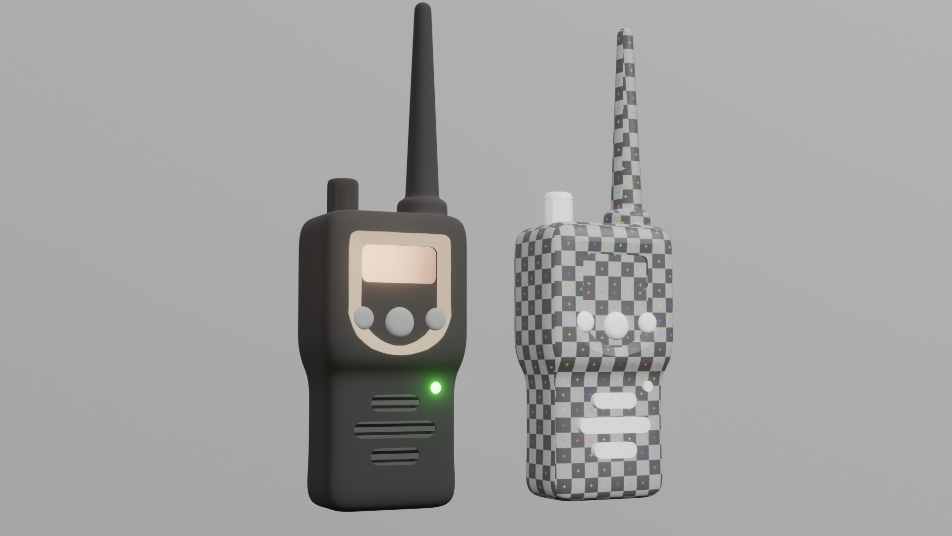 Walkie Talkie Low-poly 3D model_2