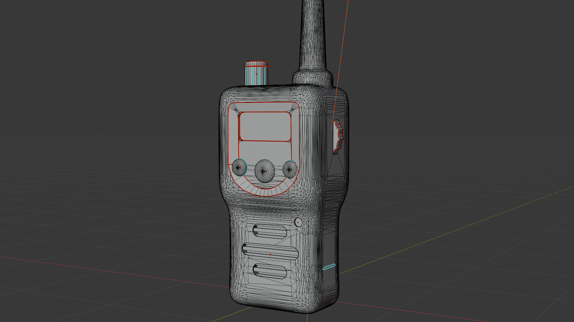 Walkie Talkie Low-poly 3D model_4