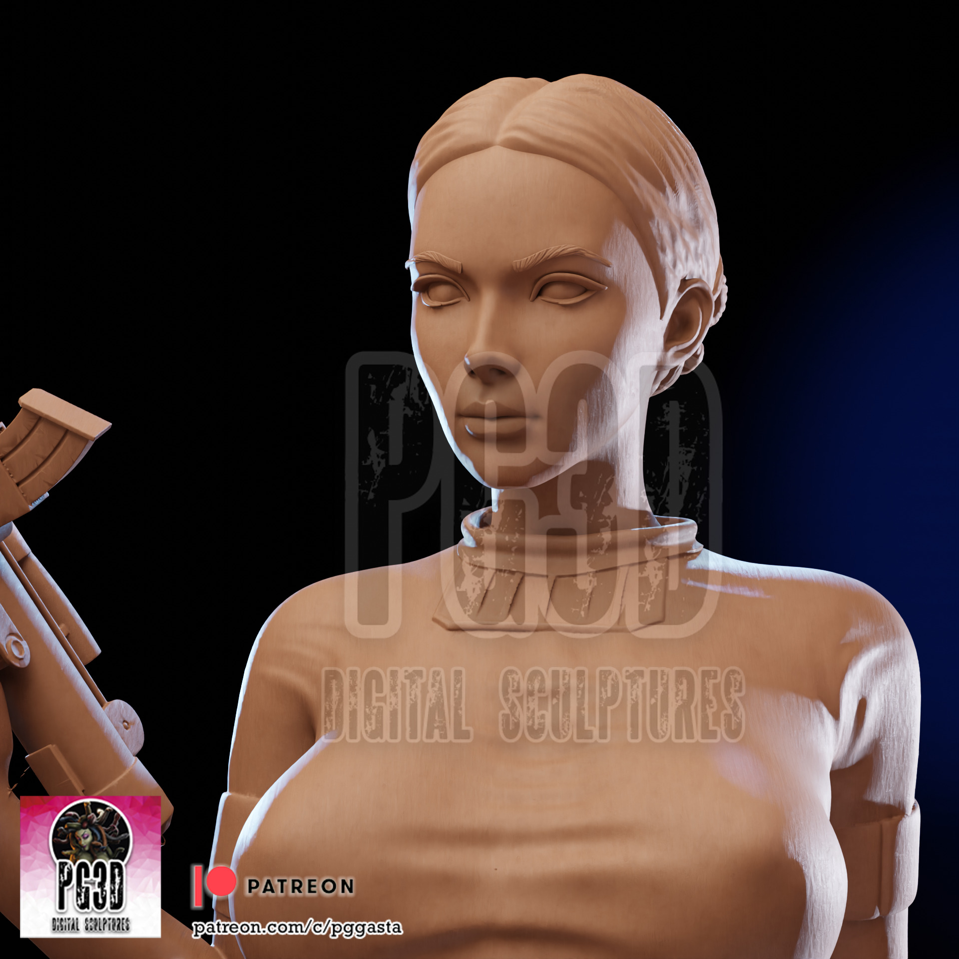 Padme Star Wars - 1TO10 STL FILE 3D PRINT MODEL 3D print model_2