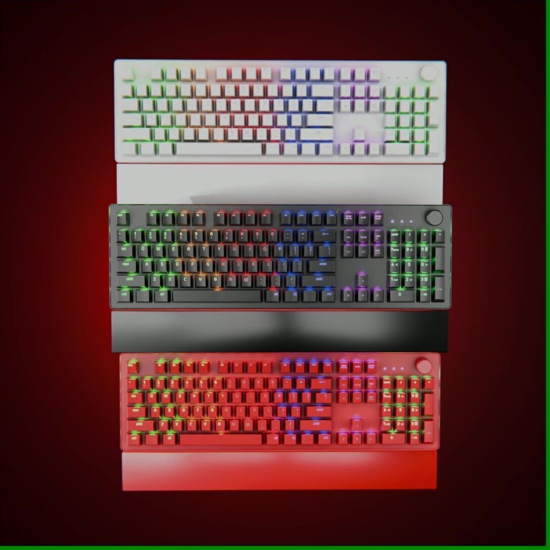 Fantech Maxpower MK853 Keyboard 3D model Low-poly 3D model_2