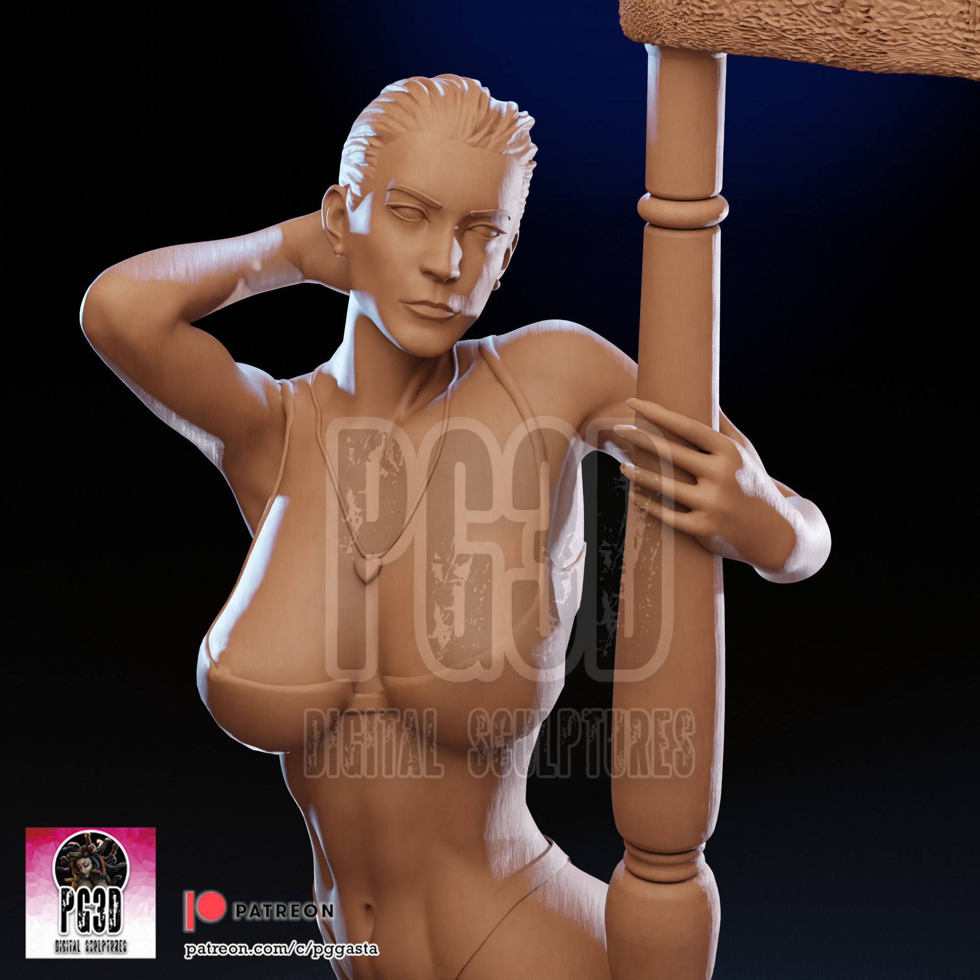 Jamie Lee Curtis - True Lies - 1TO10 STL FILE 3D PRINT MODEL 3D print model_16