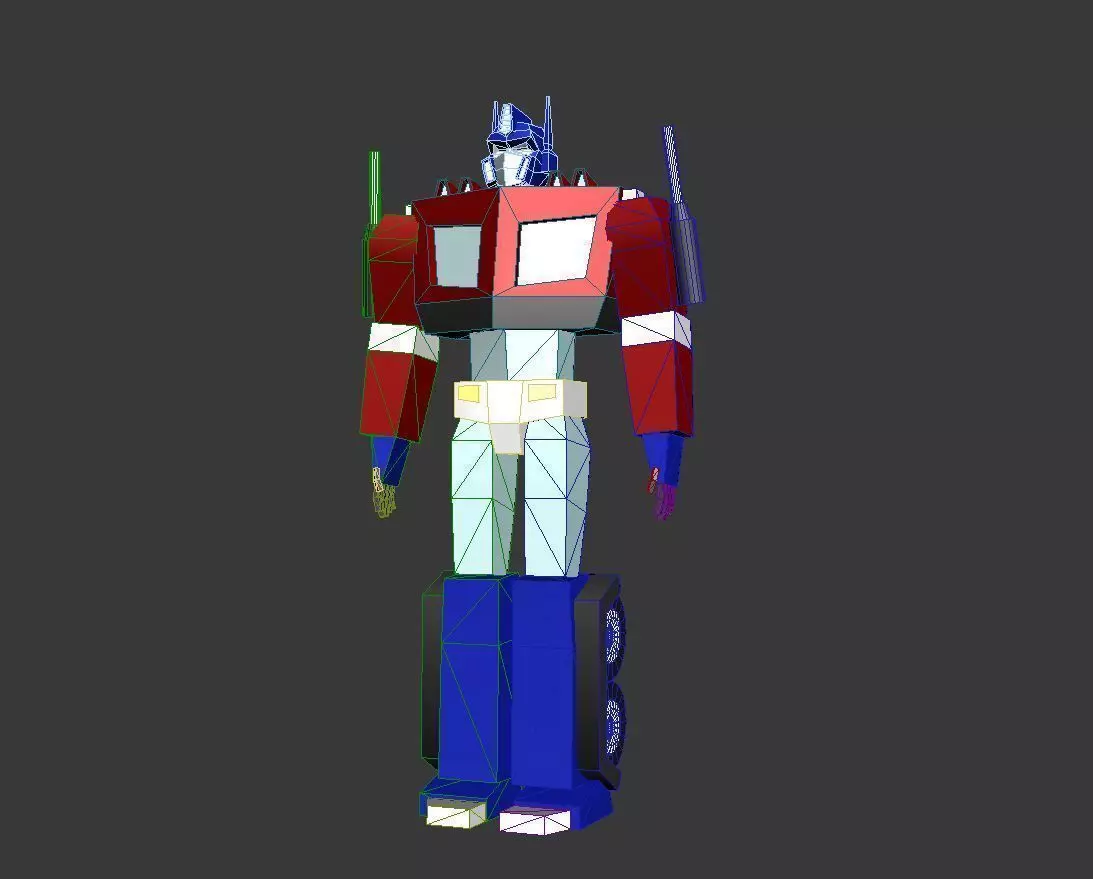 optimus prime robot Free low-poly 3D model_0