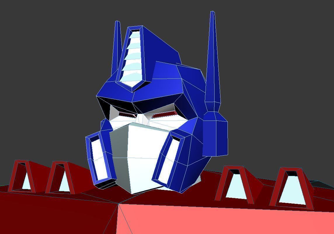 optimus prime robot Free low-poly 3D model_1