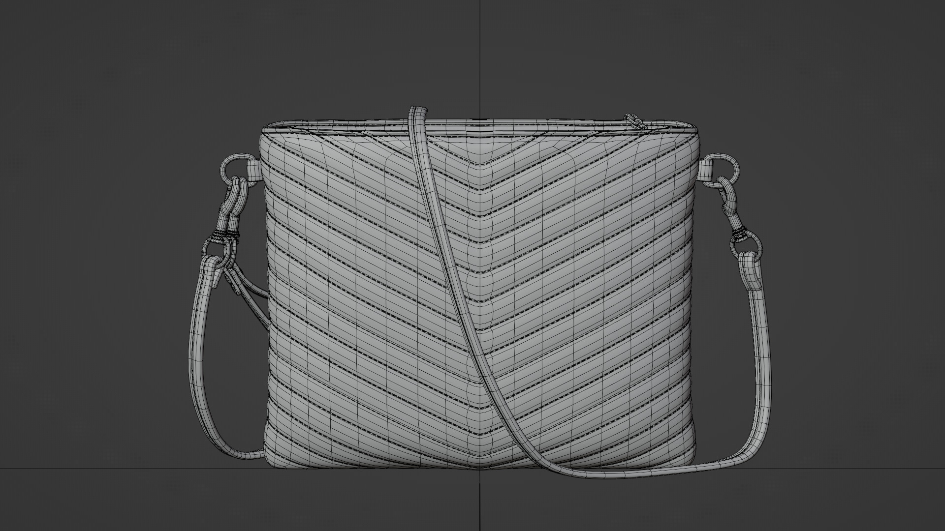 Vegan Leather Shoulder Purses 3D model_5