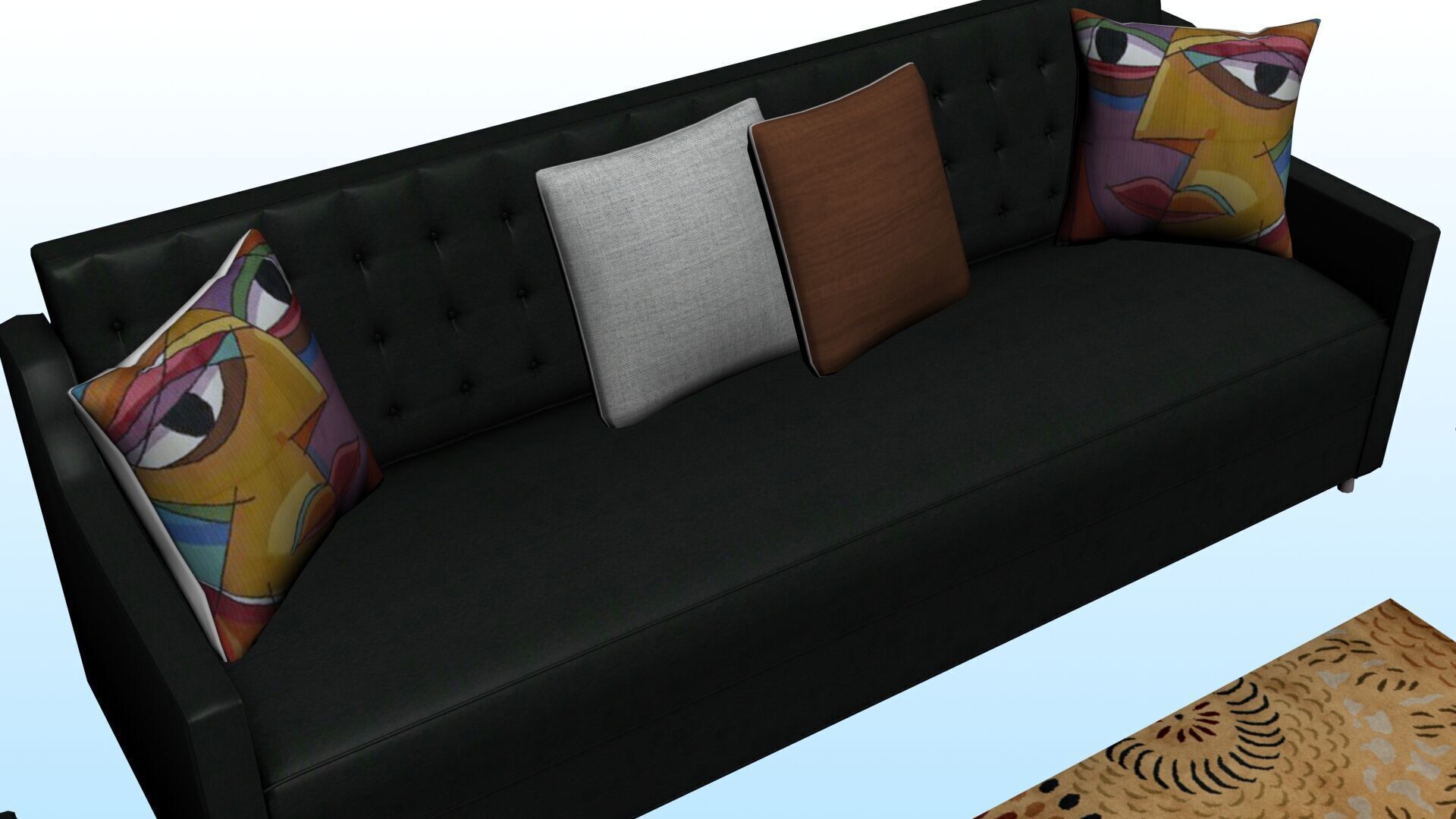 SOFA SET WITH CARPET 06 3D model_8