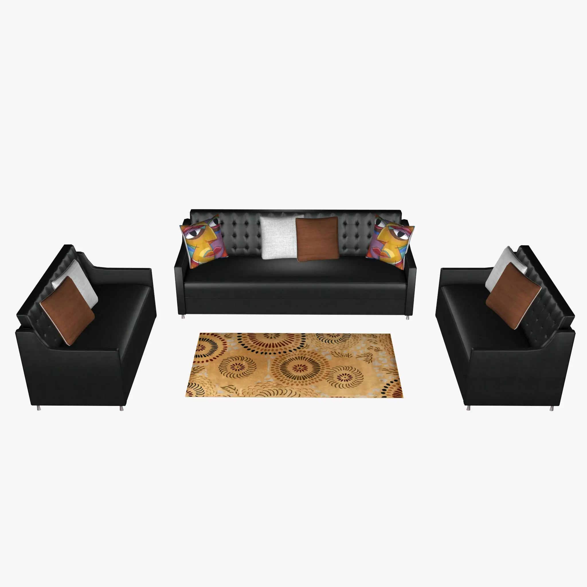 SOFA SET WITH CARPET 06 3D model_0