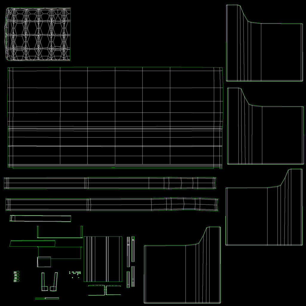 SOFA SET WITH CARPET 06 3D model_17