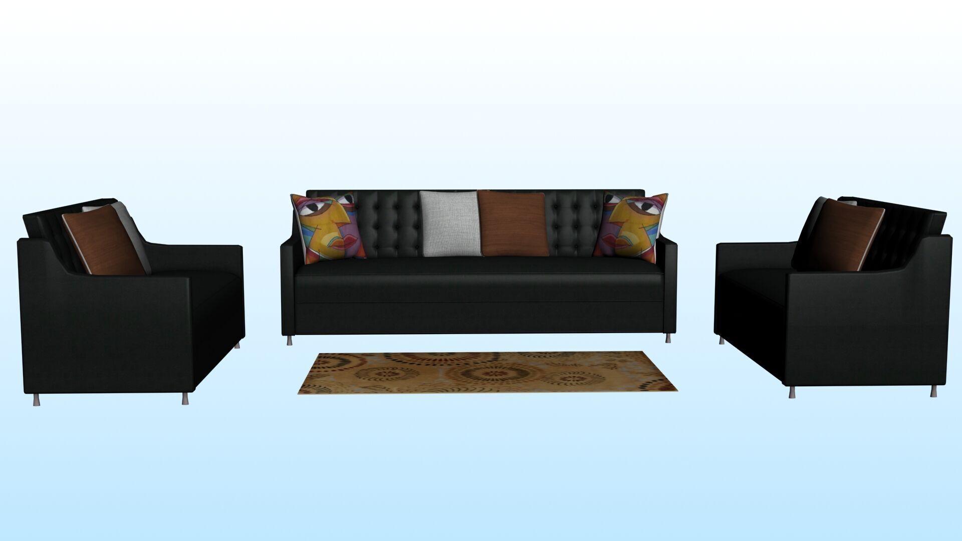 SOFA SET WITH CARPET 06 3D model_11
