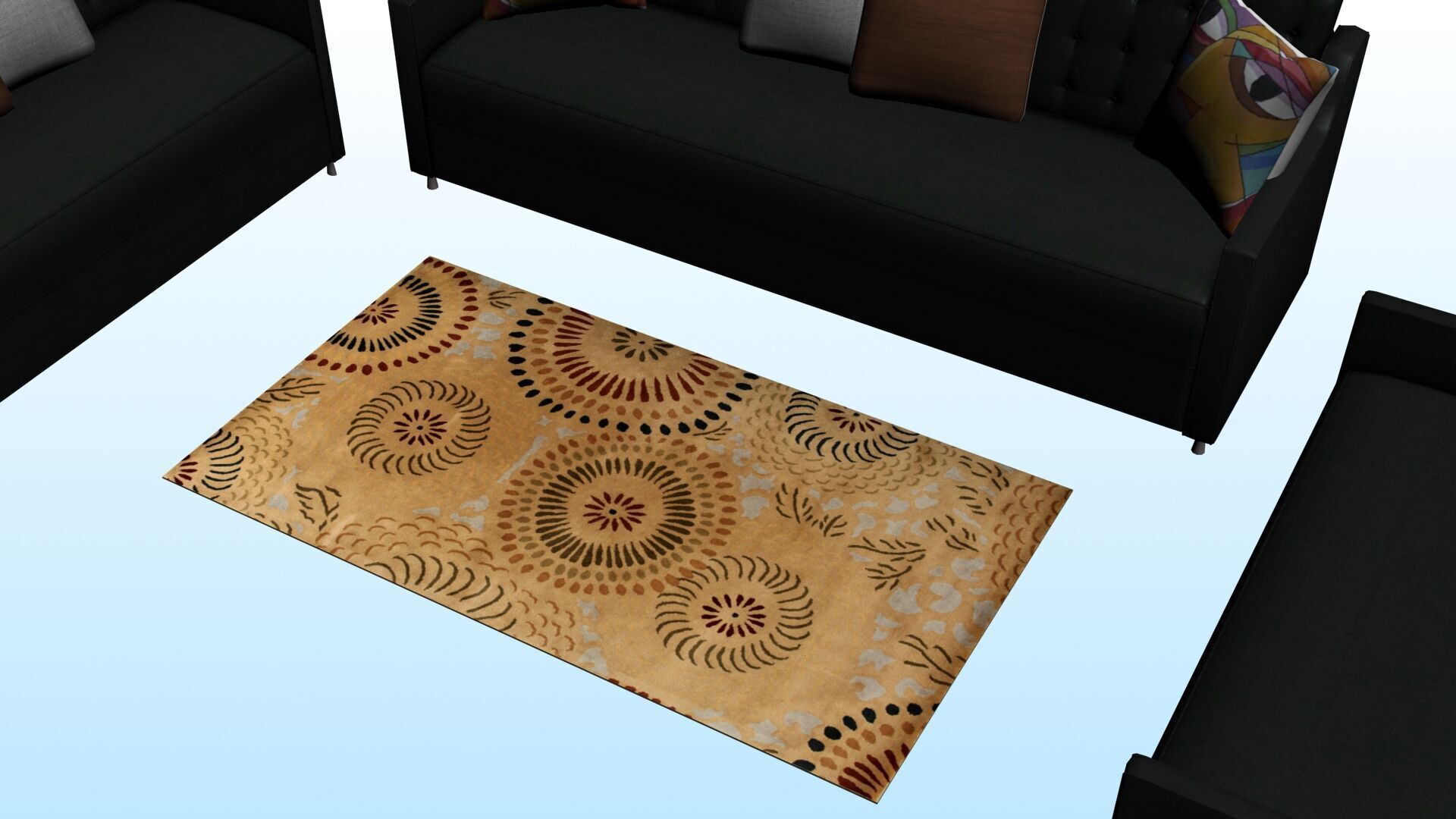 SOFA SET WITH CARPET 06 3D model_12