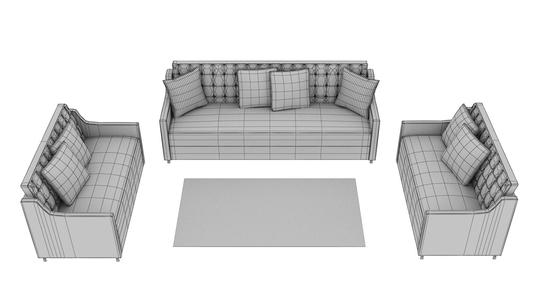 SOFA SET WITH CARPET 06 3D model_13