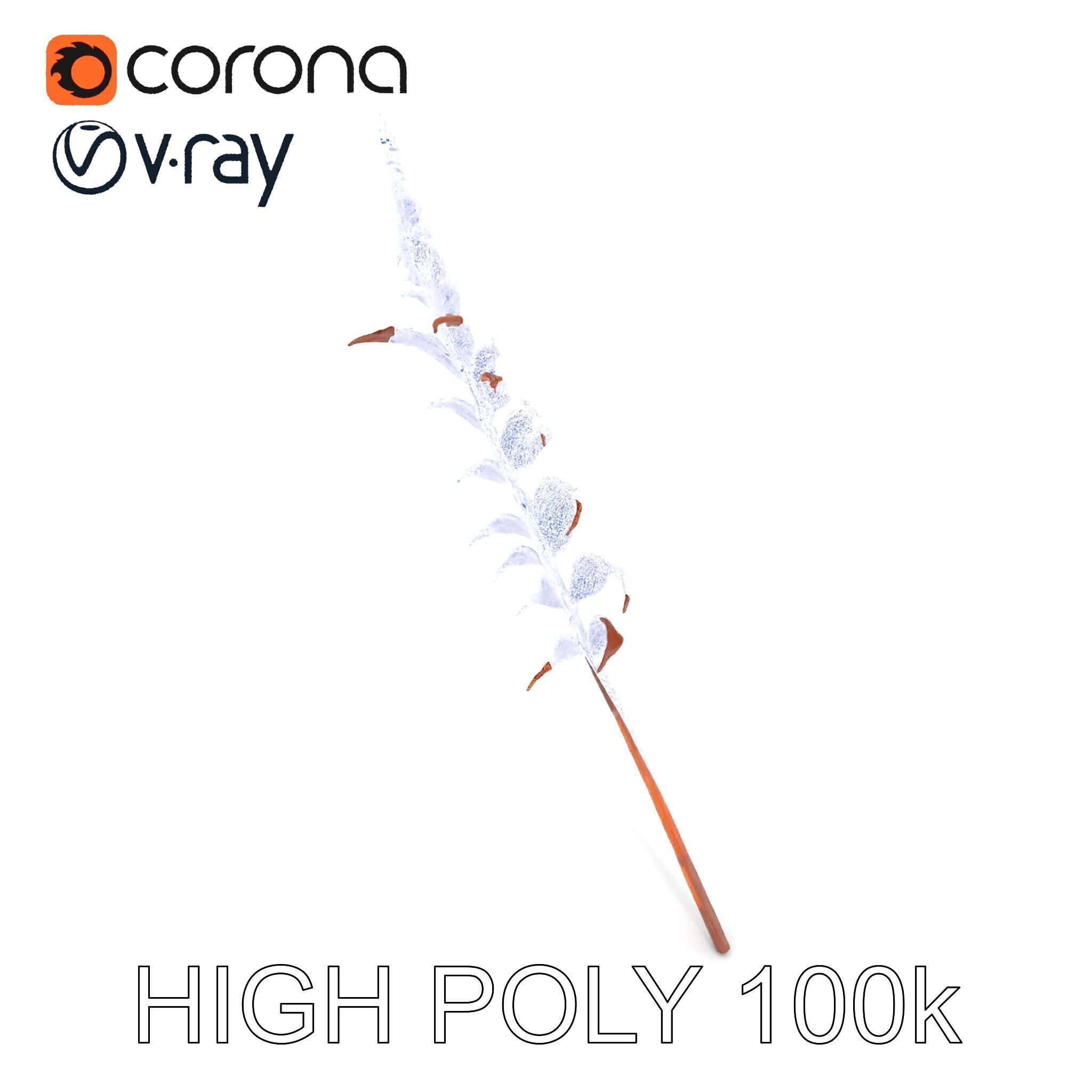 Fern Leaf Model Pack  Detailed Botanical Model for Realistic ... Low-poly 3D model_33