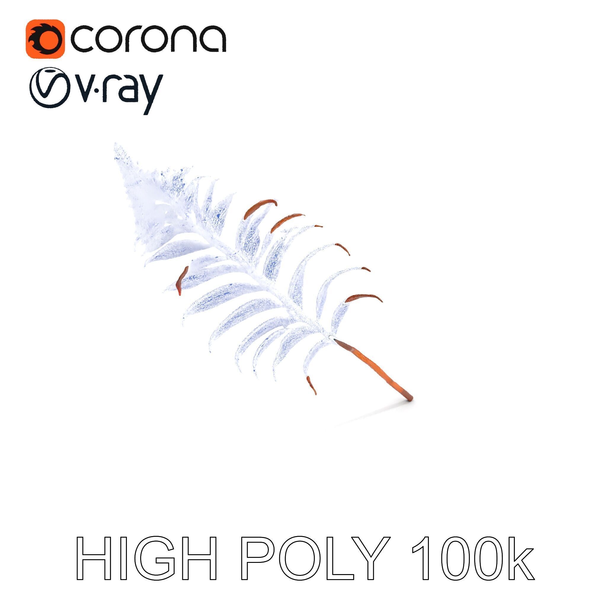 Fern Leaf Model Pack  Detailed Botanical Model for Realistic ... Low-poly 3D model_24