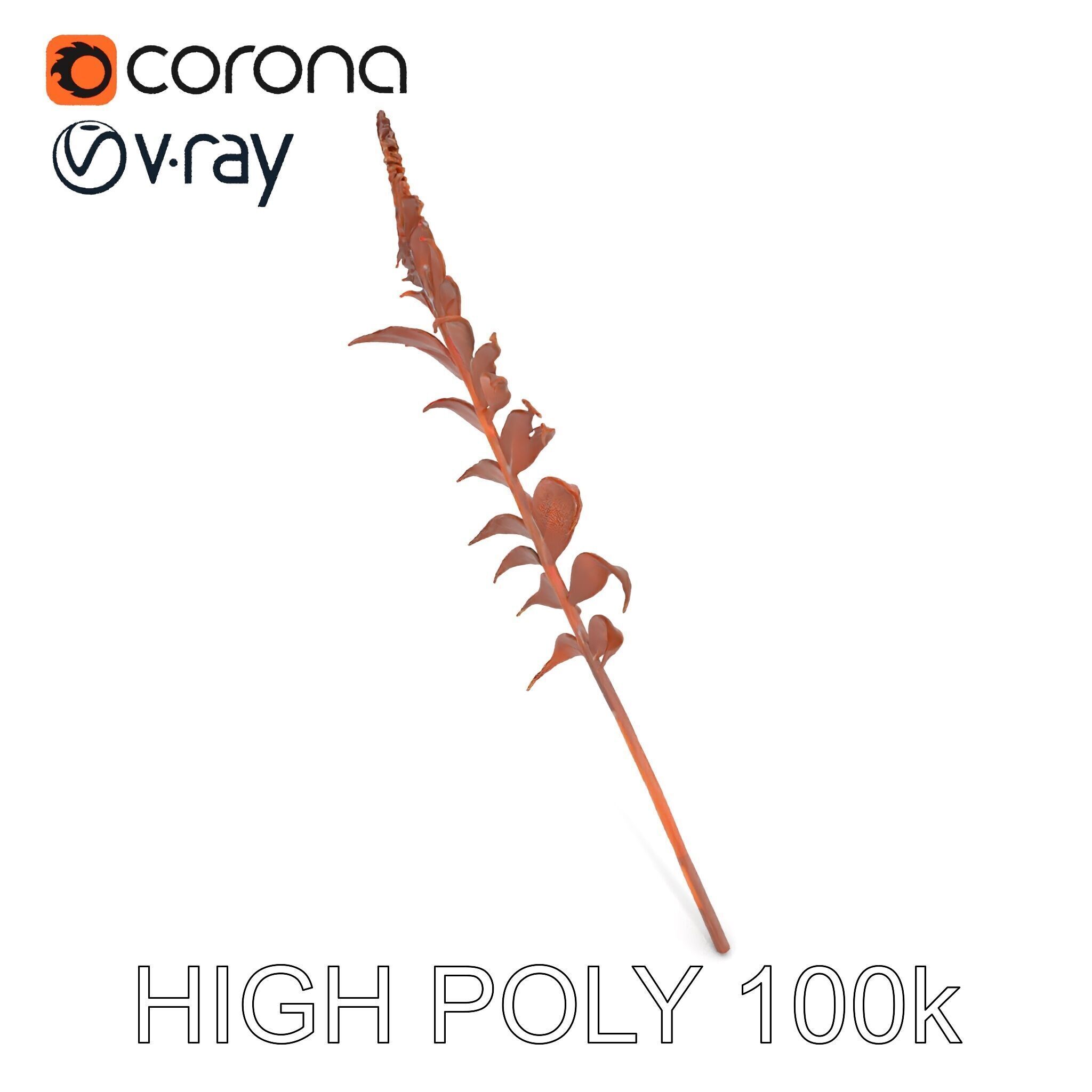 Fern Leaf Model Pack  Detailed Botanical Model for Realistic ... Low-poly 3D model_23
