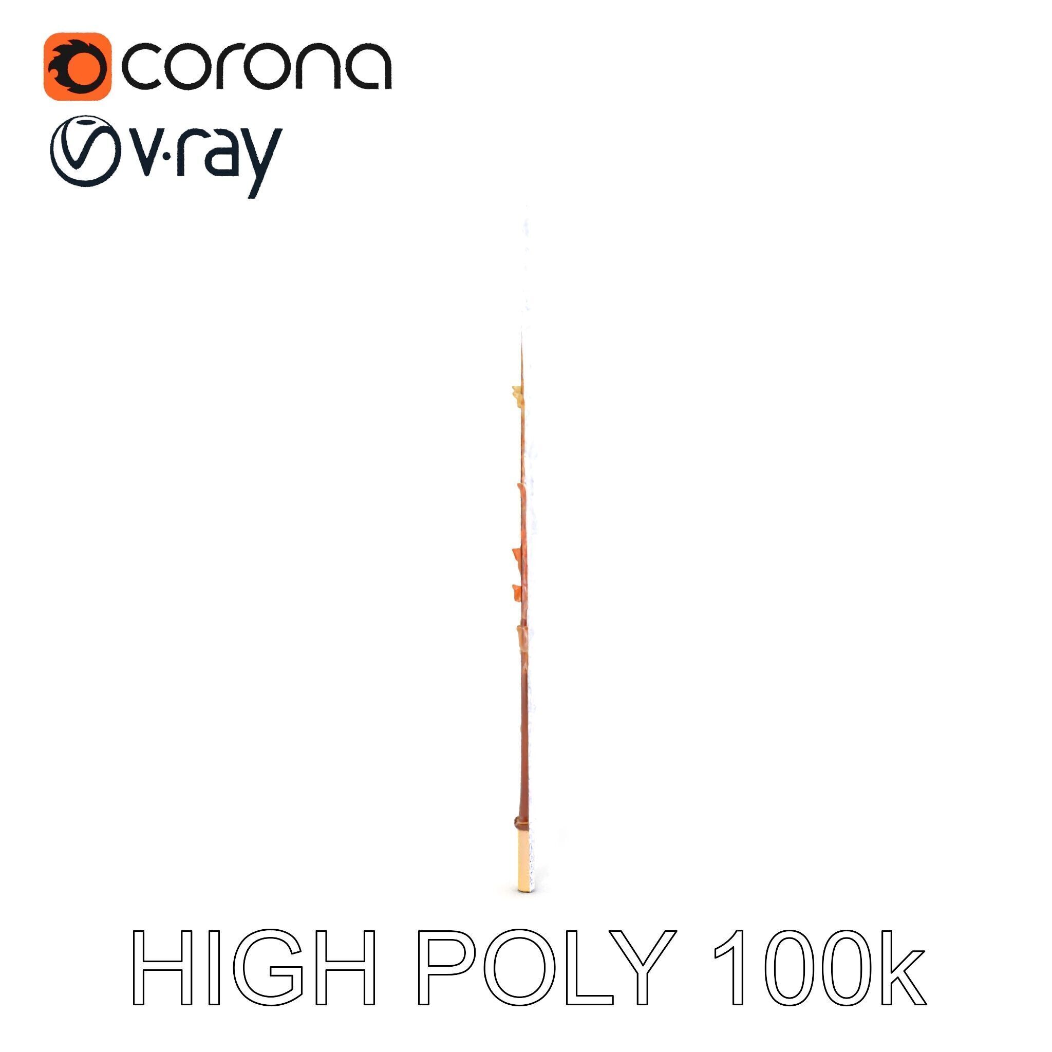 Metallic Leaf Sculpture Model Pack Low-poly 3D model_28