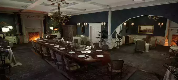 The Hearthwood Dining Hall 3D model