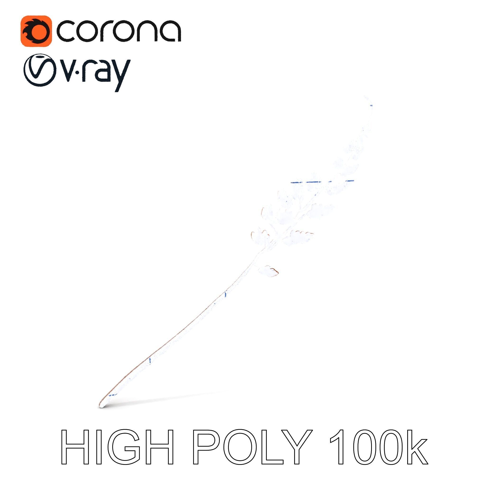 Fern Leaf D Model Pack Low-poly 3D model_12