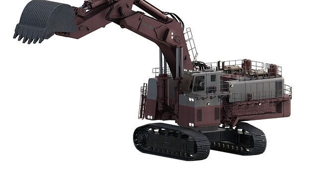 Poclain mining excavator 3D model