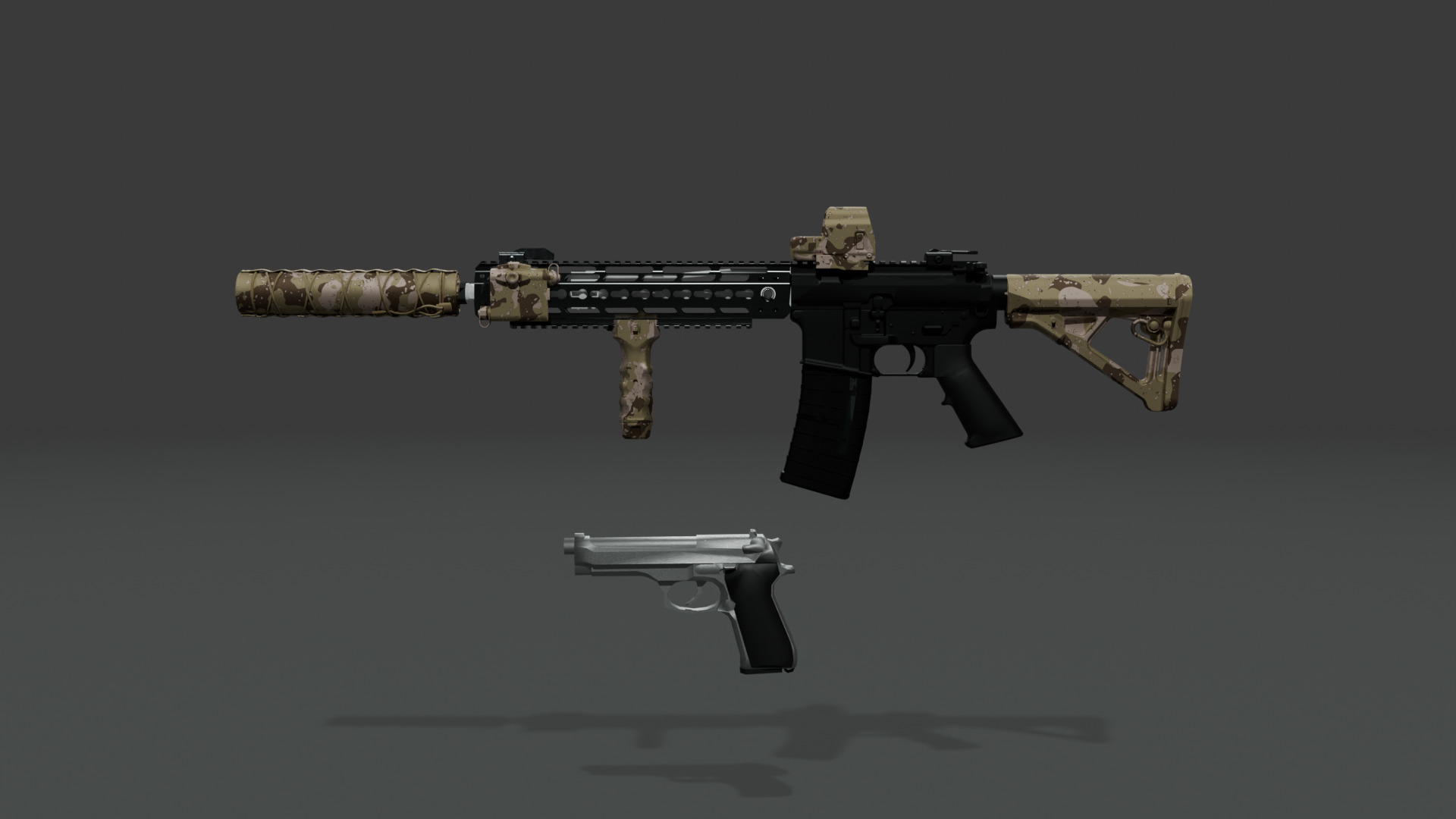 Modern Soldier Outfit Modular 3D Character Kit Low-poly 3D model_5