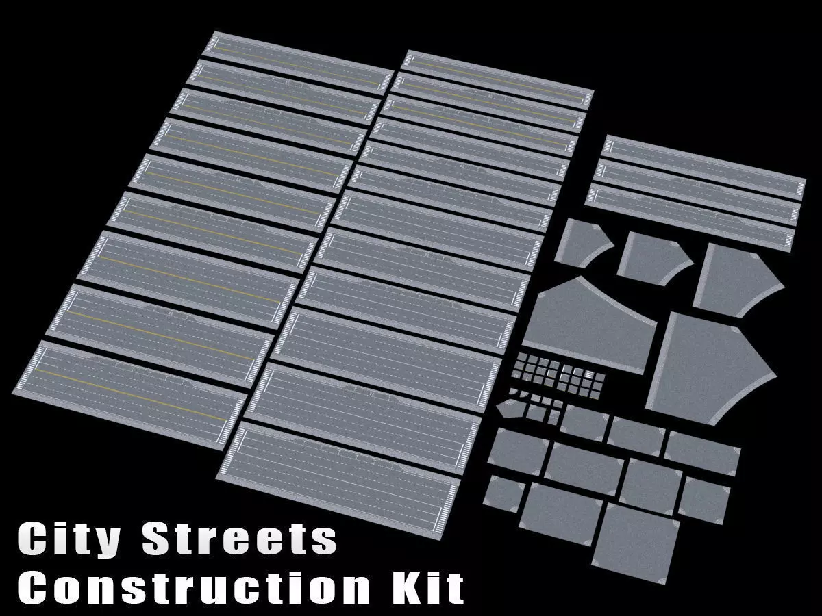 City Streets Construction Kit 3D model_0