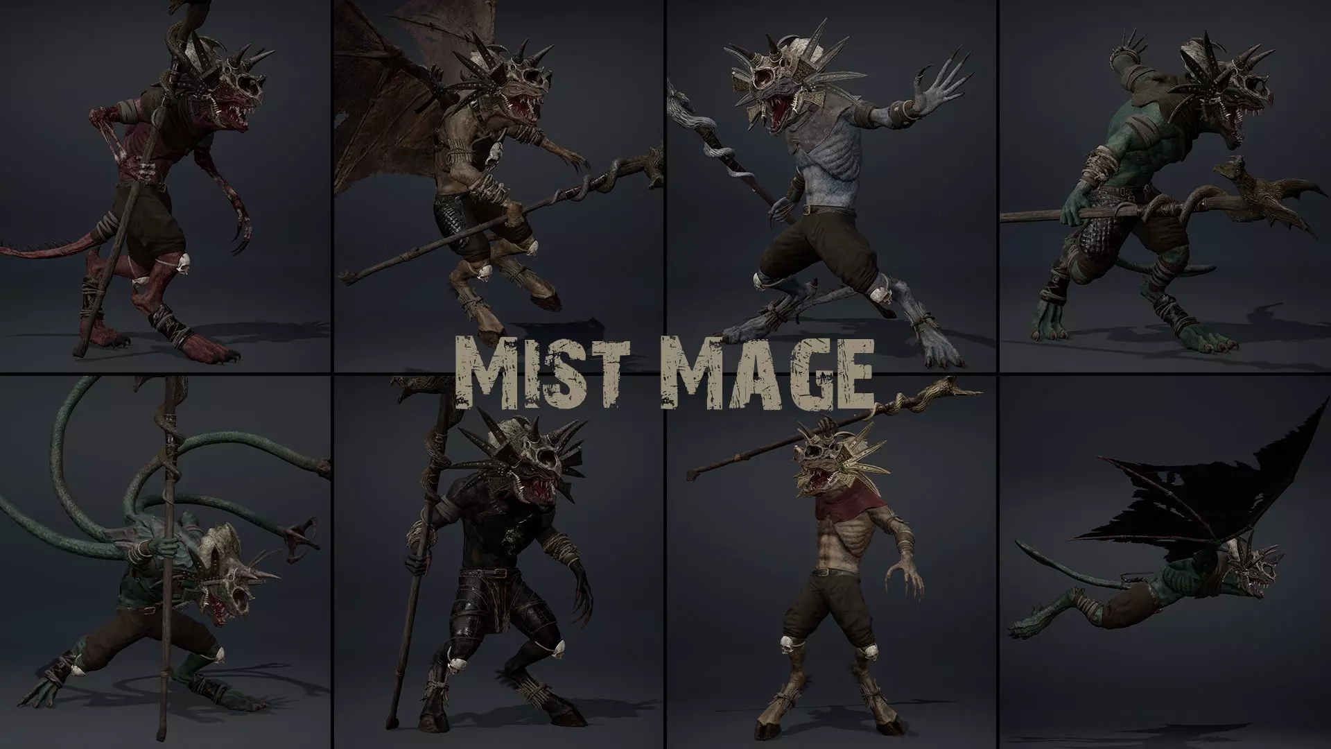 Mist Mage Low-poly 3D model_0